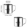 Anti Drop 304 Stainless Steel Mug With Handle Mini Portable Tea Milk Cup Cute Kid Water Cup Outdoor Picnic Drinkware