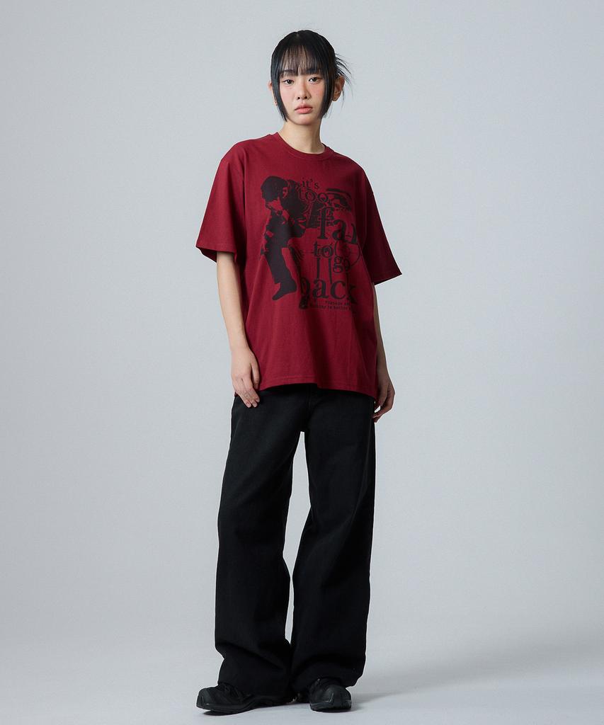 Nasttingijeubeleoldaenmi Vintage Artwork Tee_Burgundy