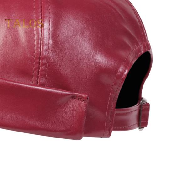 Klobouk Dome Velký Obvod Hlavy Elastický Klobouk Lebka Prodyšný Měkký Pohodlný Jednobarevný Faux Kůže Klobouk pro Muže ve Středním Věku