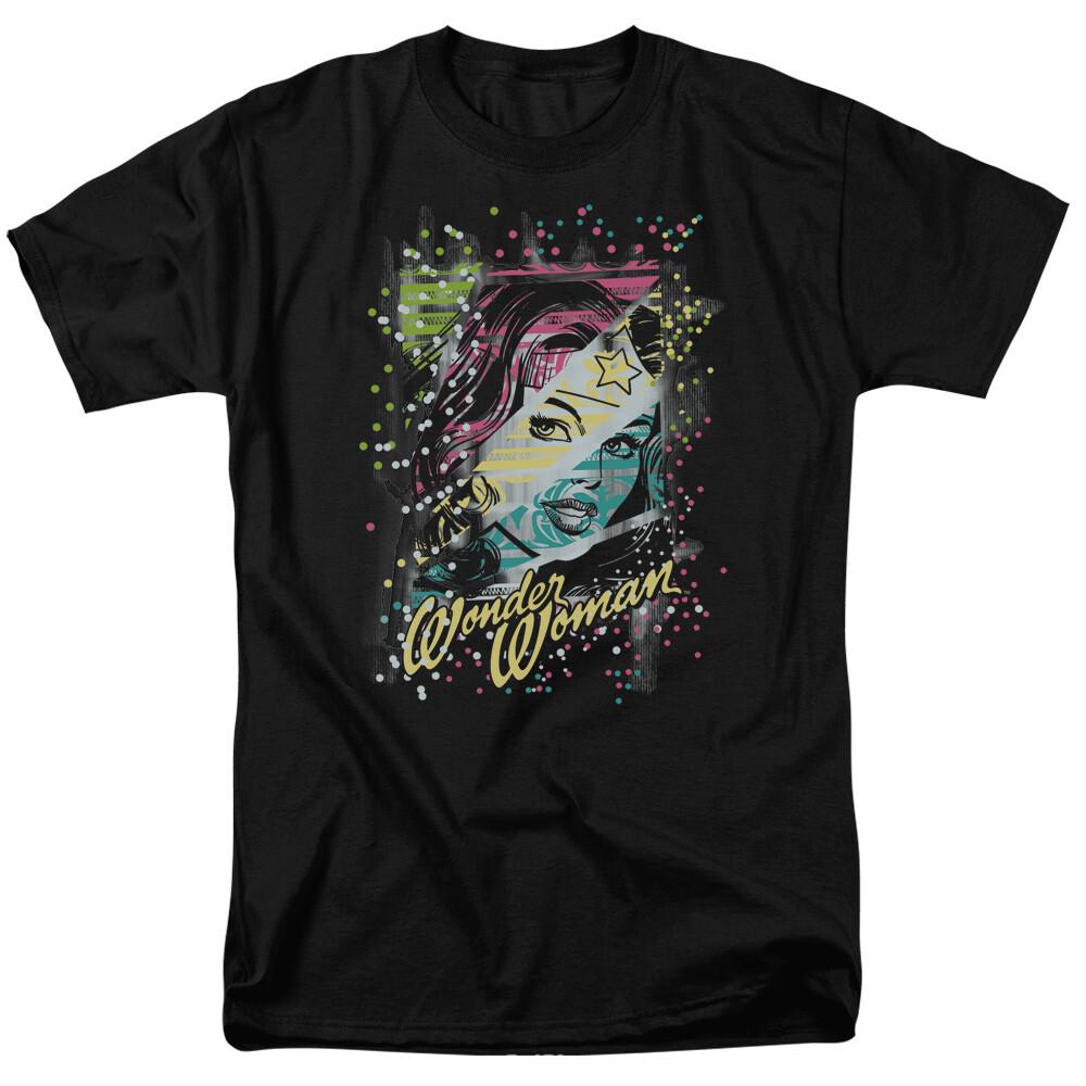 Wonder Woman Color Block T Shirt Licensed Comic Book Movie Tee Black M