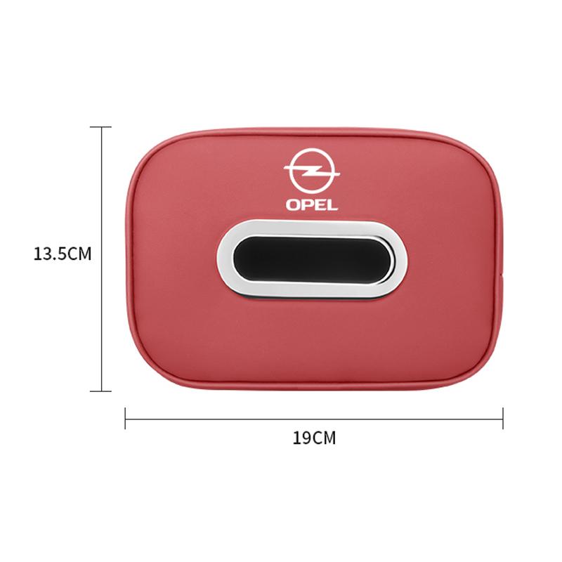 1Pcs Car Accessories Quality Leather Auto Paper Towel Storage Bag For Opel Astra Insignia Vivaro Corsa Mokka Zafira Vectra OPC