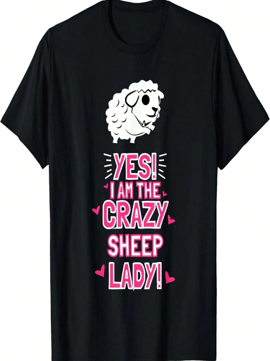 Wounisex I Am The Crazy SHEEP Lady Shepherdess Gift Sheep T-Shirt S