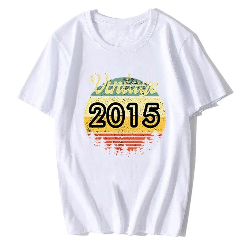 Summer Casual Unisexs T Shirt Kawaii Graphic T Shirt Vintage 1987 1984 2015 2009 1997 Tees Funny Gift Top Unisex Cotton T-shirt