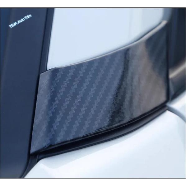 ABS Chrome / Carbon Fiber Auto Front Window Pillar A Decor Sequ Cover Trim For TOYOTA RAV4 RAV 4 XA50 - 2024 Accessories
