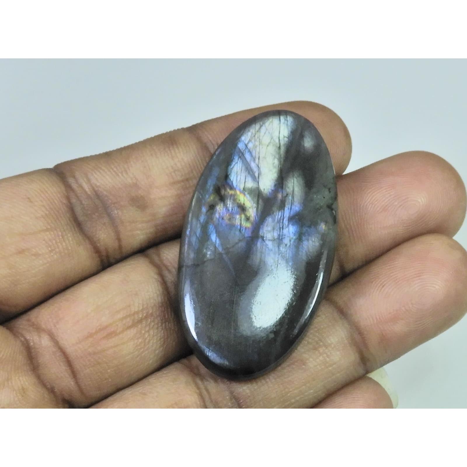 

24X46X05MM Natural Purple Labradorite Spectrolite Oval Loose Gemstone 64Cts. D-443