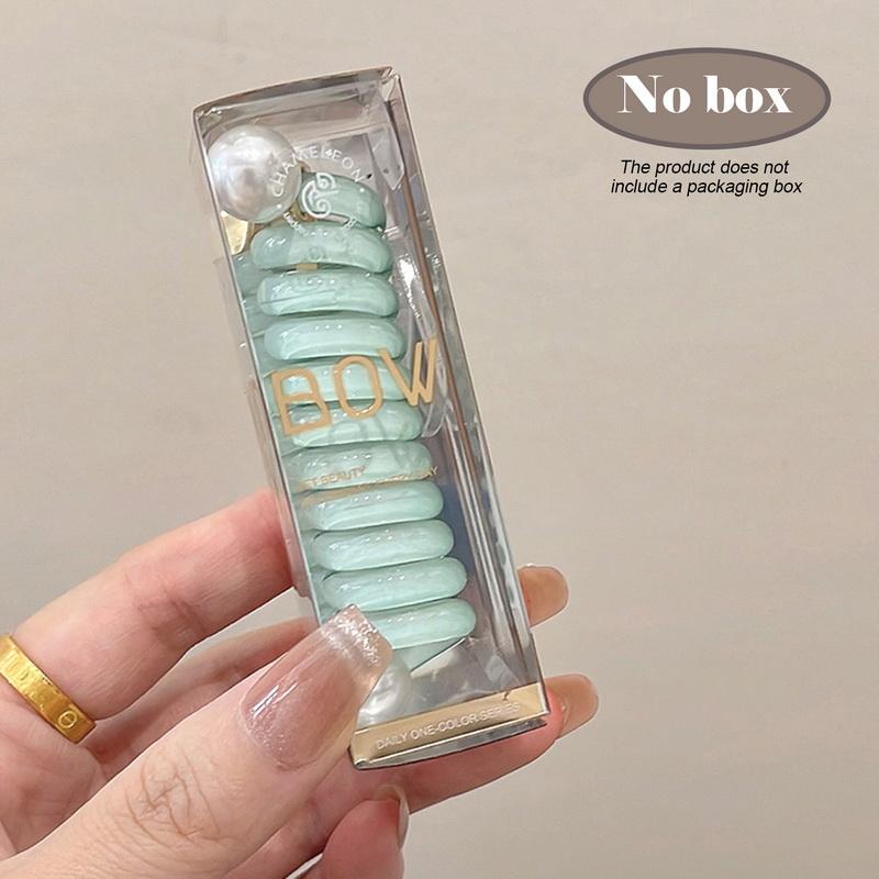 2024 New Summer Sweet Elastic Hair Bands Women Spiral Coil Telephone Wire Scrunchies Hair Ties Rope Ponytail Hair Accessories