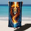 1PC Flaming wolf sprit Lion Towel for family or friends Gifts Quick-Dry Beach Towel For Yoga Tourism Beach GYM Camping Swimming