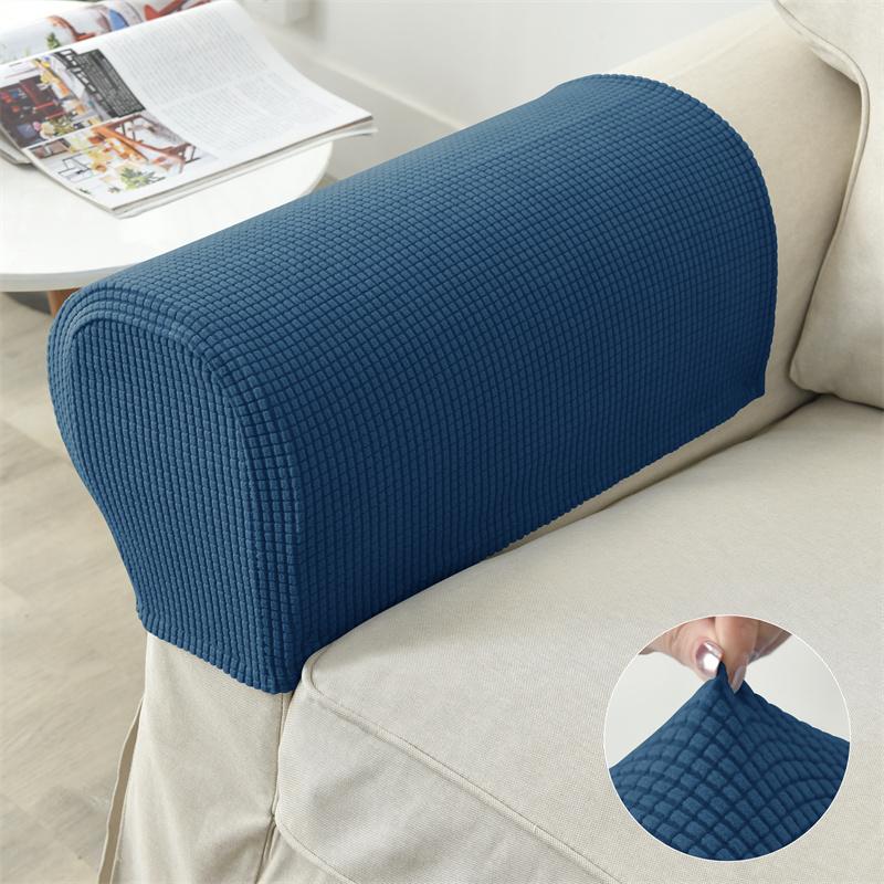 2 Stück/Set Dehnbarer Sofa-Armlehnenbezug Jacquard Staubschutz Couch Sessel Armlehnenbezug Möbel-Schutzhülle für Heimdekoration