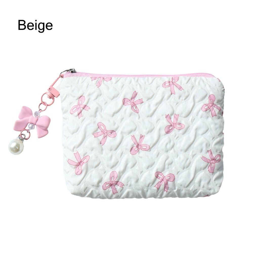 

Стеганая хлопковая косметичка большой вместимости для девочек, органайзер для макияжа, косметичка INS для женщин бежевый