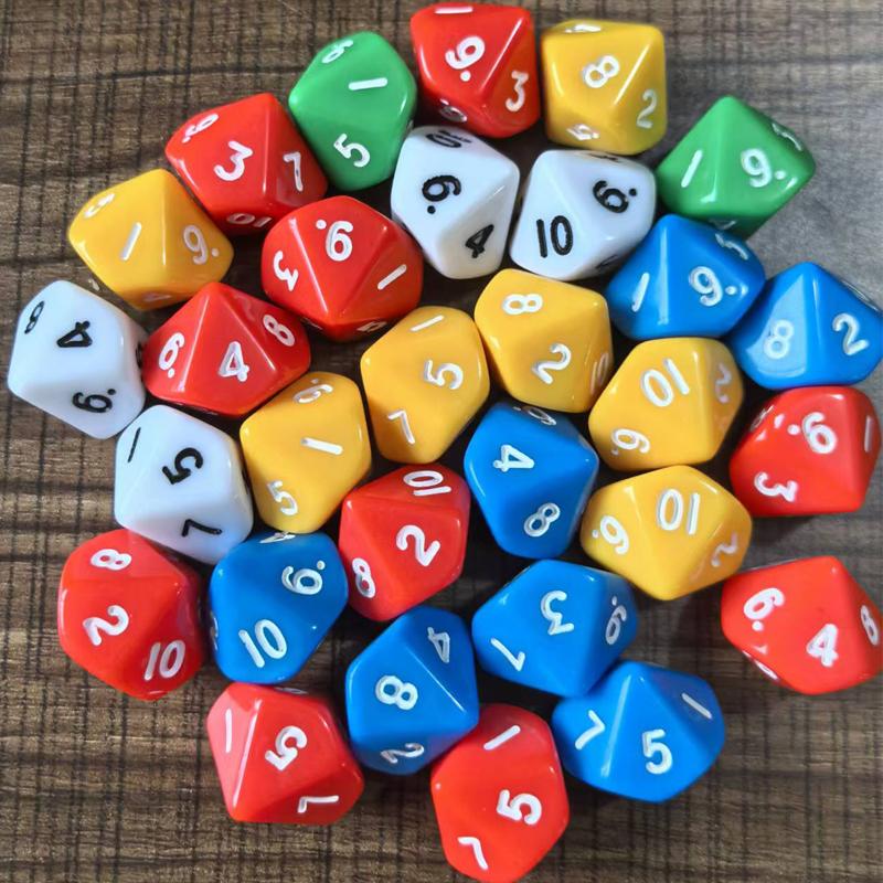 

30PCS Math Manipulative 10 Sided Dice For Classroom Teaching Supplies Kids Educational Toys Juguetes Didacticos Para Niños