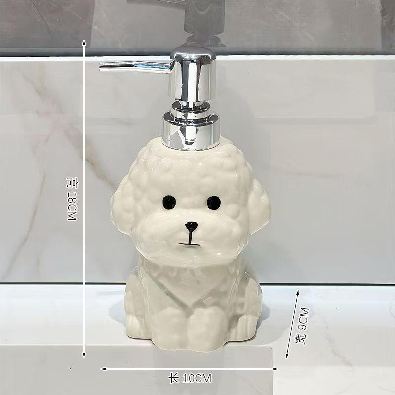 400ml soap dispenser small dog ceramic press bottle hand sanitizer bottle household bathroom creative dispensing bottle
