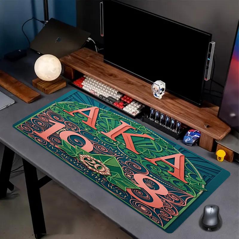 Alpha Kappa Alpha Print Mouse Pad, Anti‑Slip Desktop keyboard Mat, for PC Laptop Gaming Working Daily Use, Cool Festival Surprise Gift