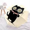 1PC Flower Cat Automatic Folding Umbrella Automatic Open/Close, Automatic Folding, 8-Rib Durable Frame, Portable Travel Umbrella S10734