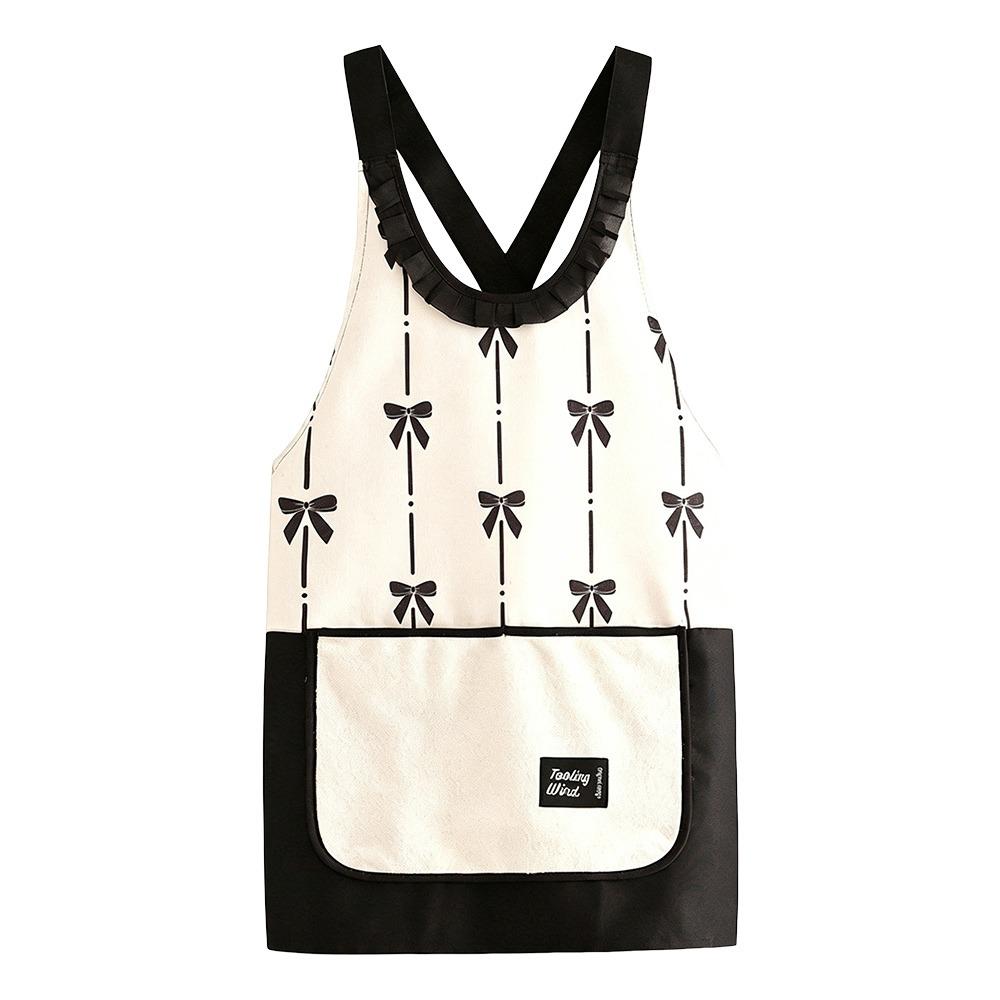 Bowknot Kitchen Apron Waterproof Catering Work Clothes Simple Chef Apron  for Home Kitchen 02