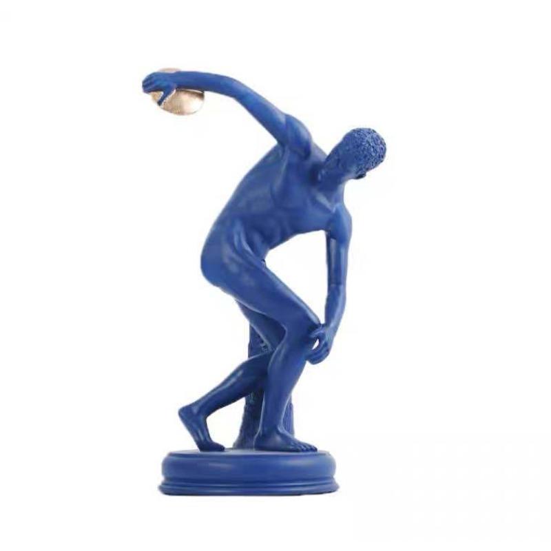 Light Luxury Discus Thrower Figure Sculpture Decoration Art Soft Decoration Model Room Sales Office Bookcase Decoration