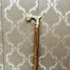 Handmade Wooden Walking Stick With Brass Tiger Head Handle 93.98 Cm Fathers Mothers Grandfather Grandmother Wedding Anniversary Gift