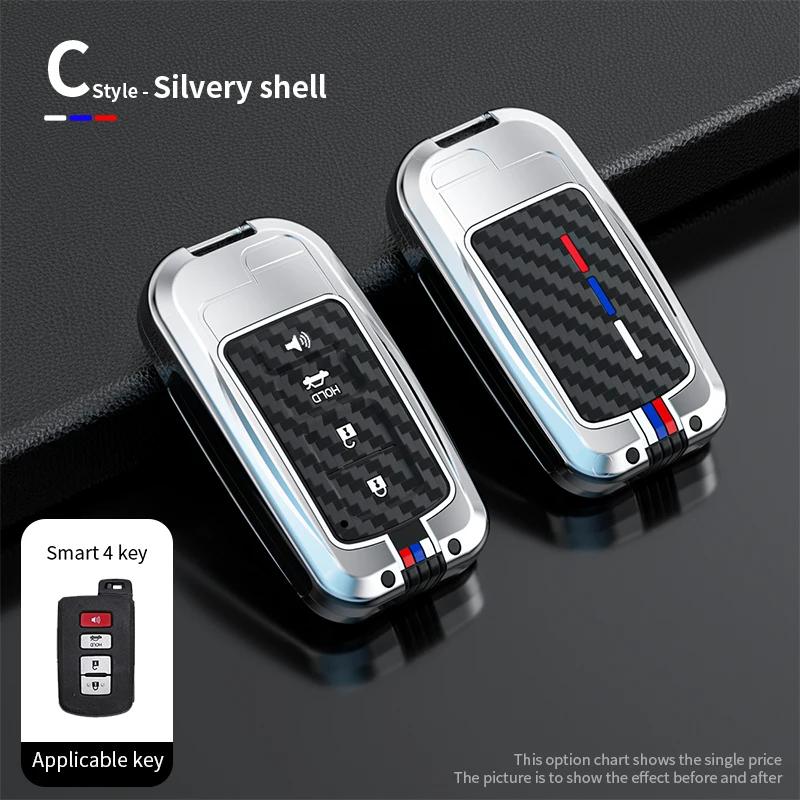 Zinc Alloy Car Key Case Cover For Toyota Camry Corolla RAV4 Highlander Avalon 2015 - 2017 Smart Control Protector Shell Holder