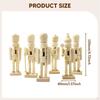6x DIY Wooden Christmas Nutcrackers Xmas Decor Desktop Ornaments Nutcracker Figures for Cabinet