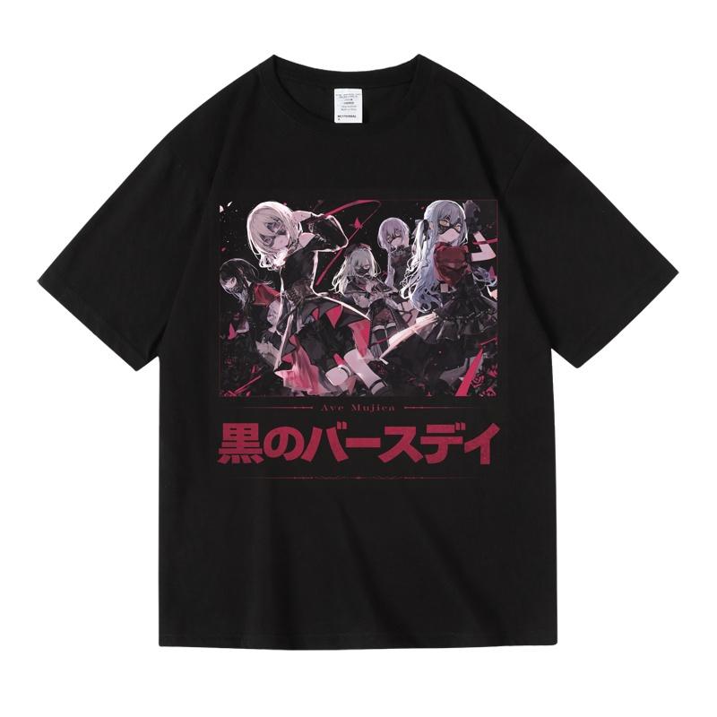 

Ave Mujica Second Yuan Girl Band BanG Dream Pain Dress Хлопковая летняя мужская футболка с короткими рукавами XXXL