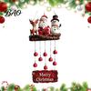 Weather Resistant Garden Bells Christmas Santa Wind Chime, Festive Hanging Ornament, Claus Snowman Elk Holiday Yard Ornaments for Home Chime