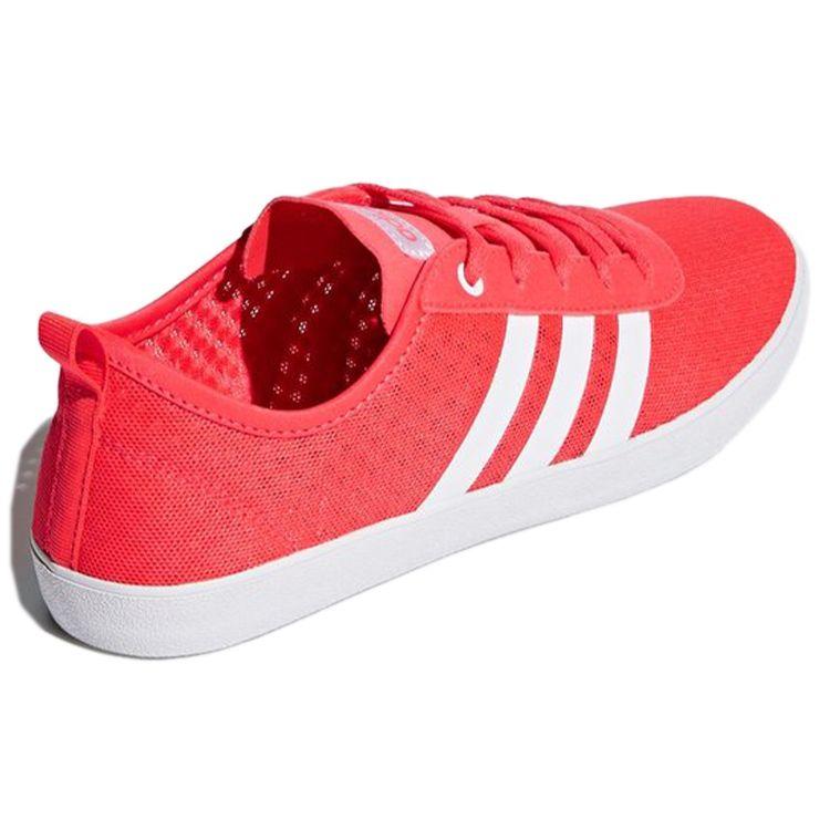 Adidas Neo Fabric Breathable Durable Non-Slip Low-Top Skate Shoes Women Sneakers Red DB0166