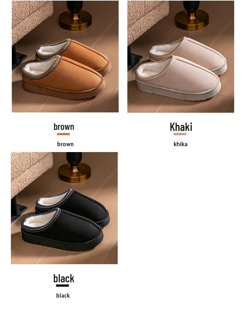 Pantoufles d'intérieur/extérieur pour femmes, en coton à semelle épaisse et doublées polaire, antidérapantes, résistantes à l'usure, à bout fermé.