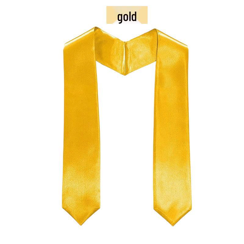 Graduation Satin Honor Sash with Logo - European & American Bachelor Gown Accessory