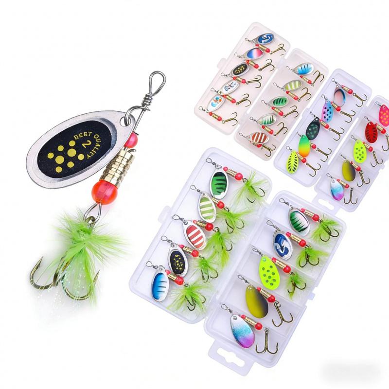 10Individual-packaged lure set for long-distance casting, micro-vibrating flat lures, bionic artificial bait, iron plate fishing