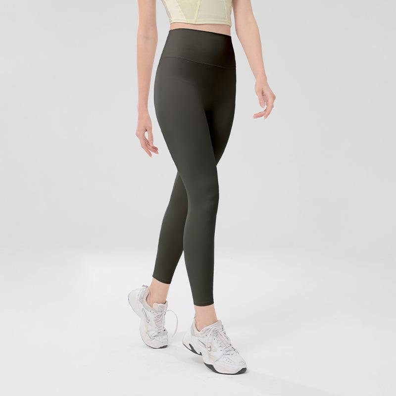 

QCFE Women s High Waist Peach Lift Yoga Pants - Sanded Nude Summer Fitness Leggings for Running XL