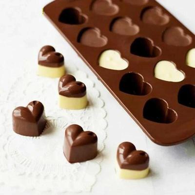 Handgemachte Kreative Schokoladenform Silikon Kuchen Backen Herzform Pfanne Form 15 Löcher