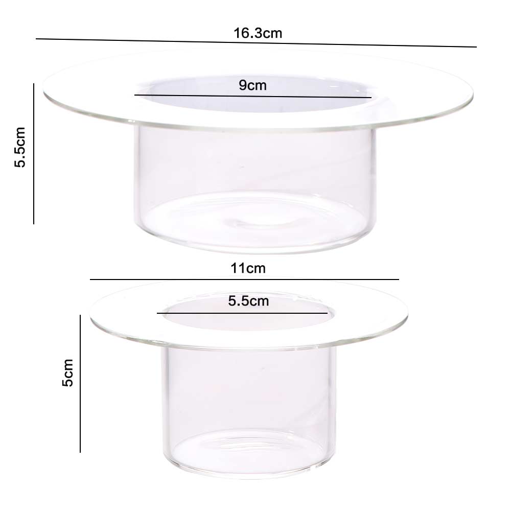 Dessert Tool Transparent Glass Bowl Straw Hat Shaped Household Fruit Salad Plate Decorative Juice Cup Breakfast