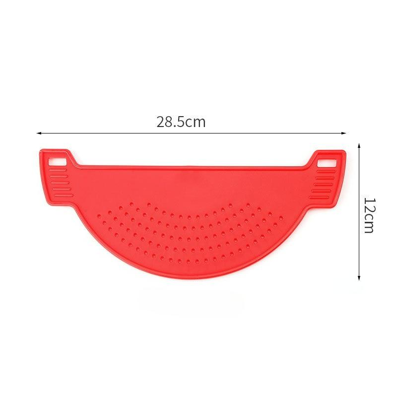 Creative Plastic Drain Basket Wash Rice Filter Leak Proof Baffle Kitchen Gadget Pot Side Drainer