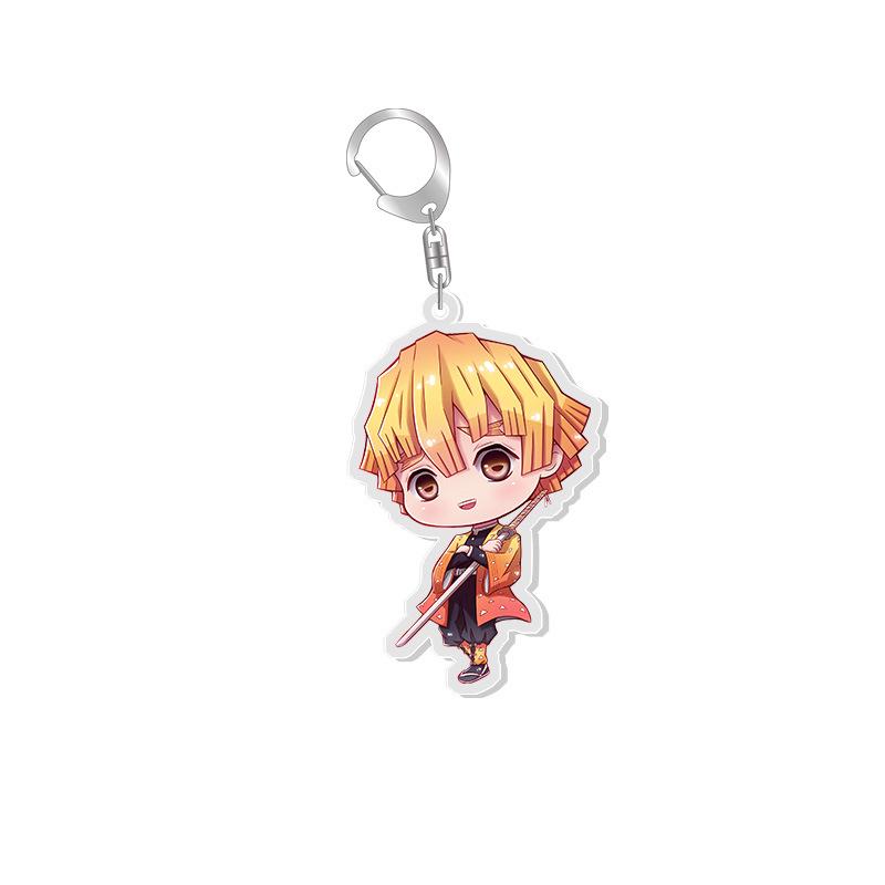 Demon Slayer Double-Sided Acrylic Keychain: Tanjiro, Nezuko, Zenitsu, Shinobu, Giyu Pendant