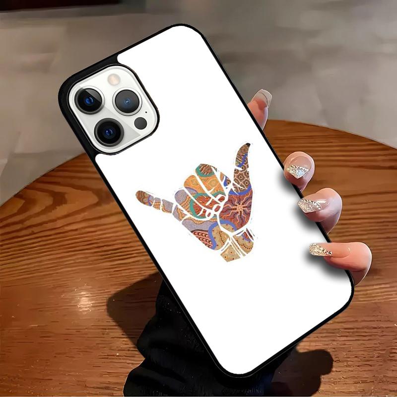 

Shaka Hand Surf Hang Loose Surfing Phone Case For iPhone 17 Air 16 15 14 13 12 11 Pro Max Max Plus Bumper Case Cover iPhone 14