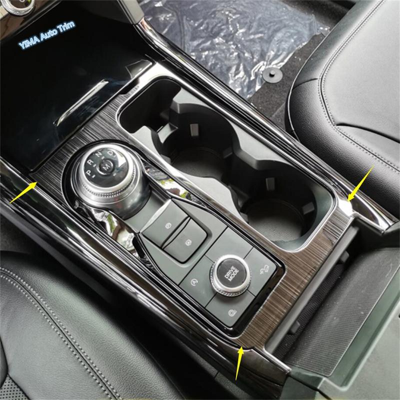 LHD Stainless Steel Car Transmission Shift Gear Panel Decoration Frame Cover Trim Fit For Ford Explorer - Accessories