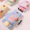 Girls' Cartoon Strawberry Rabbit Flip-Top Gloves - Warm Half-Finger, Autumn/Winter for Kids and Toddlers