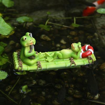 Miniature Fairy Garden Decoration, Statue, Frog Figures, Water Flpoating Pond, Fish Tank, Landscape Ornament, Home Outdoor Decor