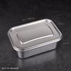 304 Stainless Steel Large Rectangular Food Storage Container for Kitchen and Refrigerator