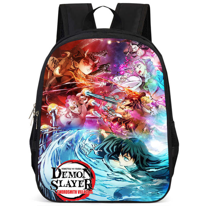 Japan cartoon comics Demon Slayer Pillar Training Arc Student Large Capacity School Style Backpack 7545