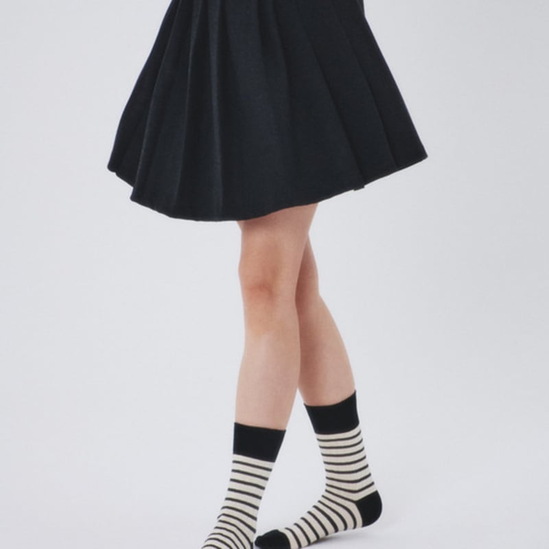 I Hate Monday [IHM250318] Mono Stripe Black