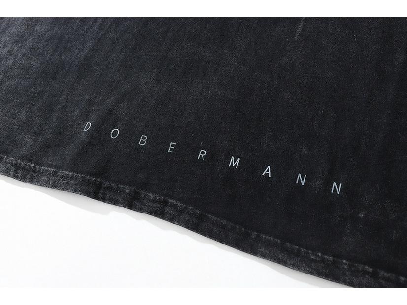 TKPA Dobermann Vintage Rundhals Unisex T-Shirt – Gewaschen, Retro High Street Stil, Lockere Passform, Kurzarm Streetwear