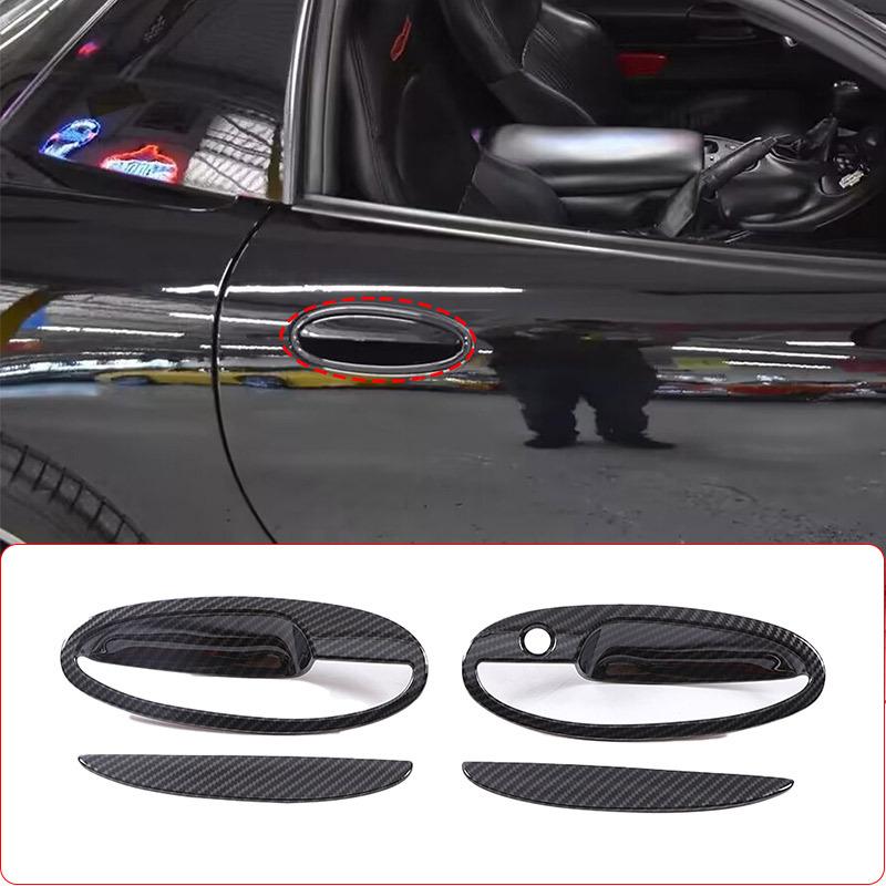For Chevrolet Corvette C5 1998-2004 ABS Carbon Fiber Car Door Handle Cover Protective Sticker Car External Accessories