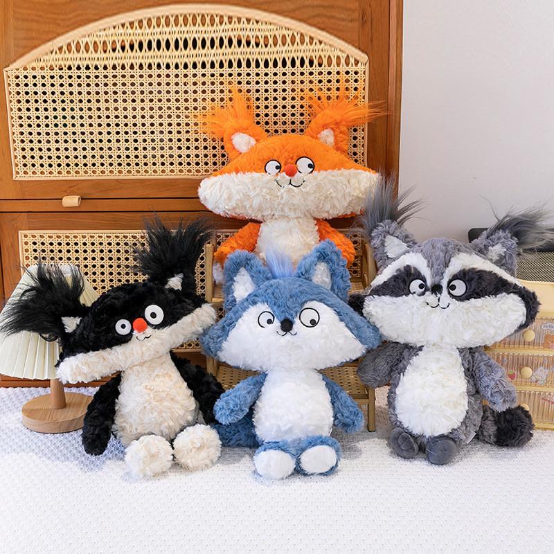 Cartoon Plush Fox Toy With Pp Cotton Filling For Kids Gift And Bedroom Decor