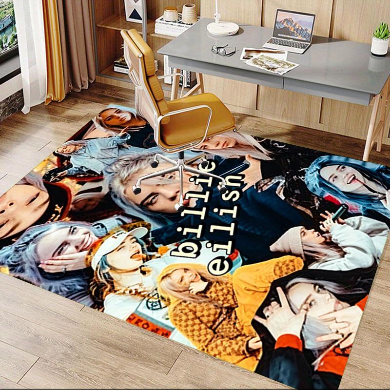 Billie Eilish Collage Carpet For Playroom Bedroom Living Room Sofa Home Decorkids Game Area Rug Nonslip Floor Mat