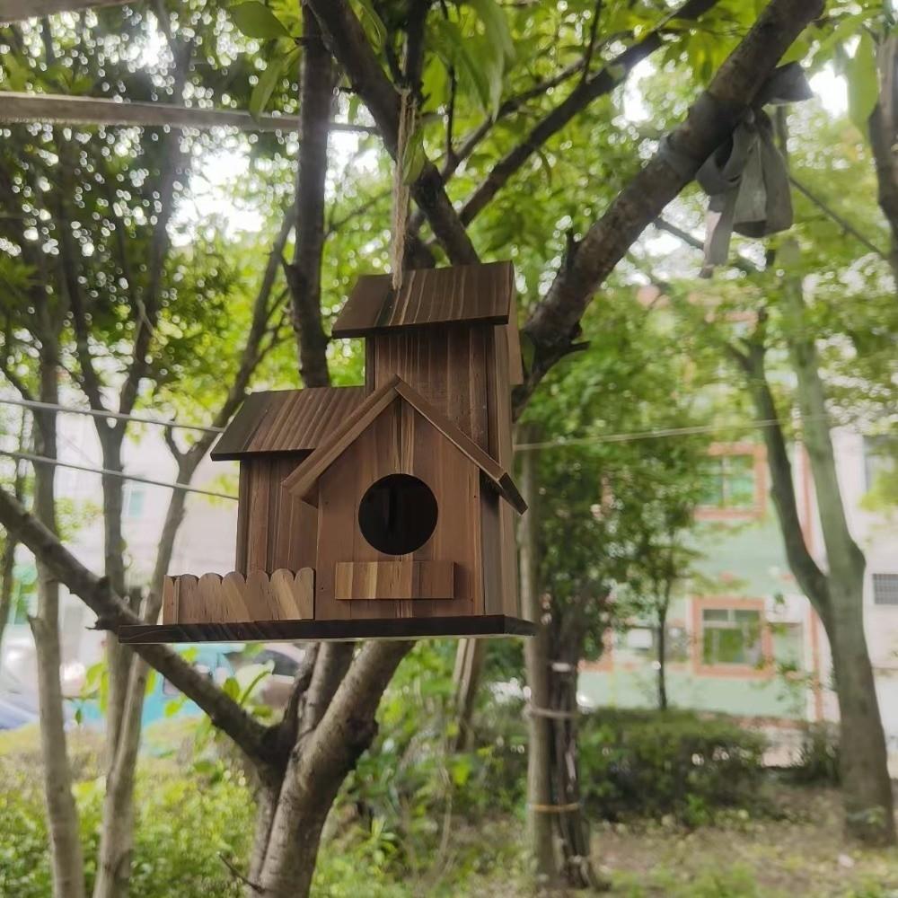 Incubation Box Bird Breeding Box Thickened Hanging Birdhouse Wooden Bird House  Backyard