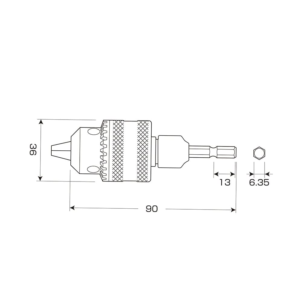 ANEX AKL-250 Drill Chuck with Key, 1.5-10mm