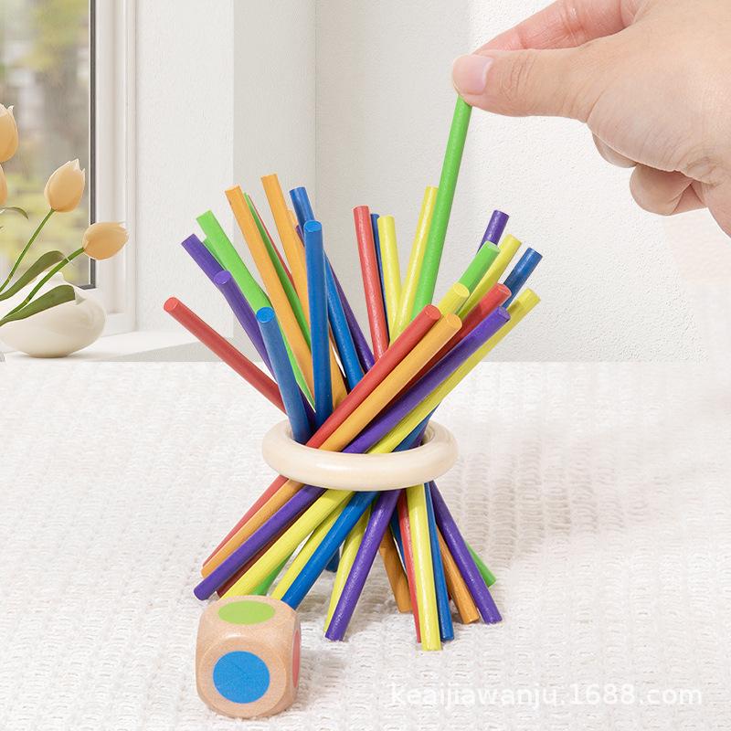 

Wooden Pull-Along Balance Game for Kids: Color Recognition & Parent-Child Interaction Toy