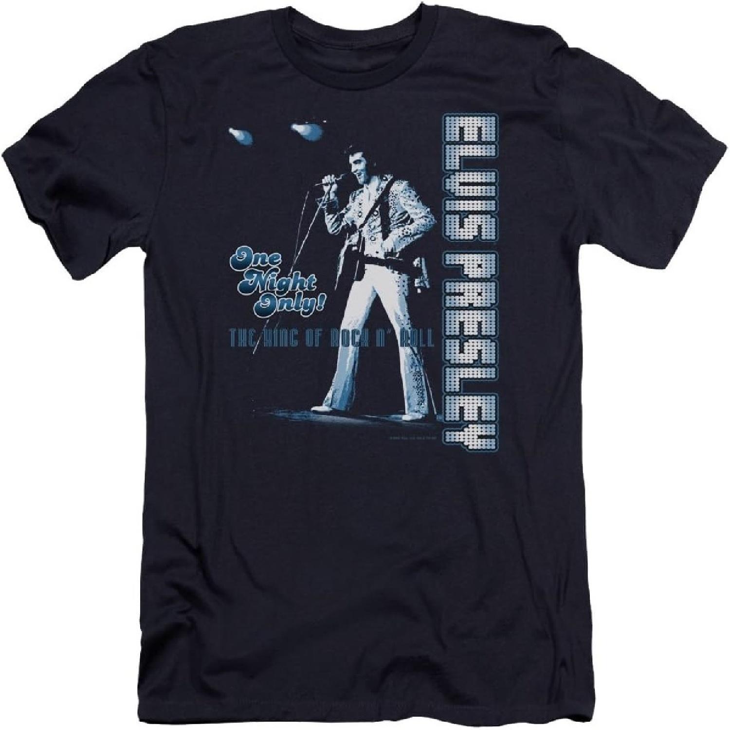 ELVIS PRESLEY - Mens One Night Only Premium Slim Fit T-Shirt S