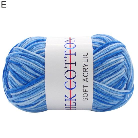 1 Roll 3 Strands Knitted Yarn DIY Breathable Hand Crocheting Variegated Yarn Thread Needlework Tool for Socks