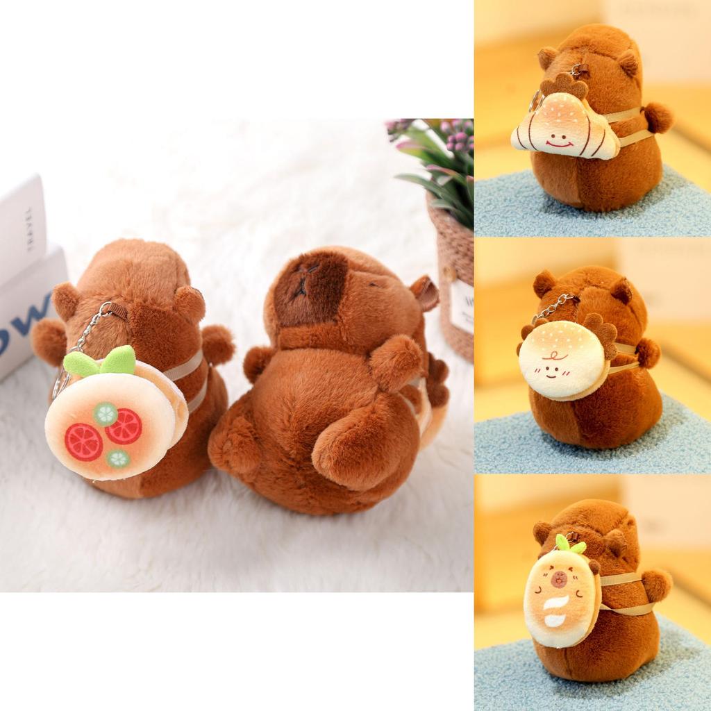 Capybara Animal Plush Keyring Cute Water Bear Toy Suitable For Bag Decor And Gifts